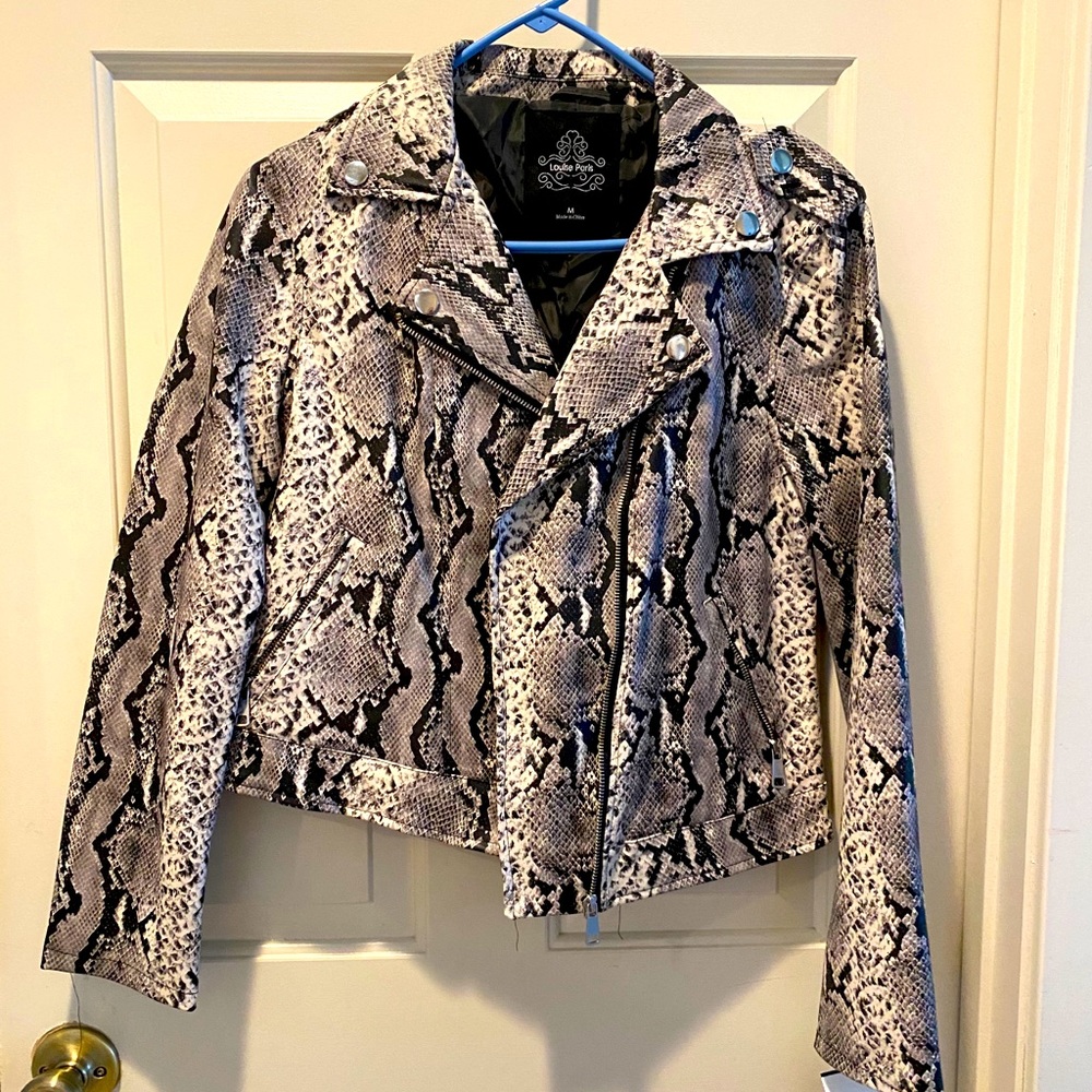 Snake skin biker jacket